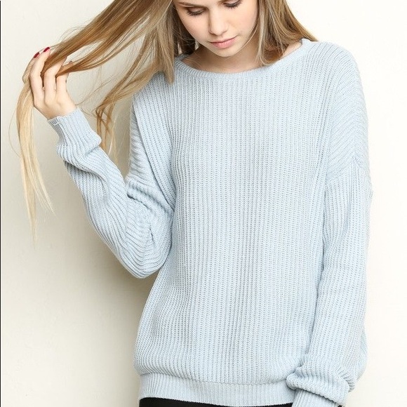 Brandy Melville Sweaters - Brandy Melville Ollie Sweater, Baby Blue
